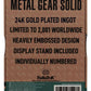 Metal Gear Solid 2 Lingote Raiden 24k Gold Plated Limited Edition