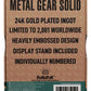 Metal Gear Solid 2 Lingote Snake 24k Gold Plated Limited Edition