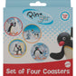 Pingu Pack de 4 Posavasos