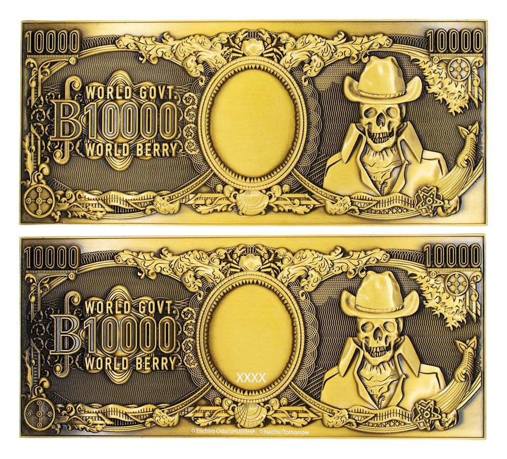 One Piece Réplica Billete de metal de 10.000 World Berry 6 x 15 cm