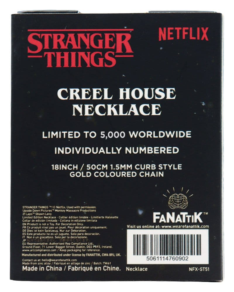 Stranger Things Collar Creel House Window Limited Edition 3 x 2 cm