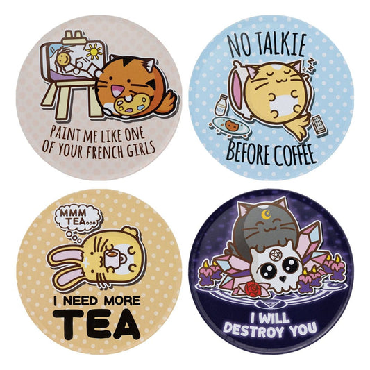 Fuzzballs Pack de 4 Posavasos