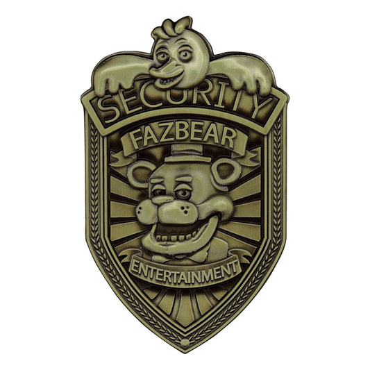 Five Nights at Freddy´s Réplica Security Badge Antique Brass Edition
