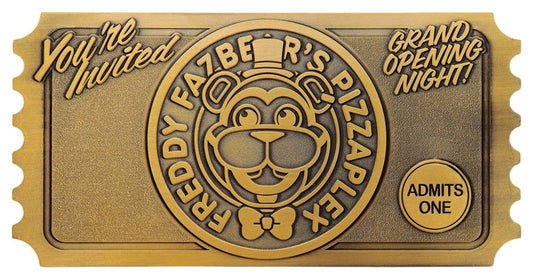Five Nights at Freddy’s Réplica Pizzaplex Opening Night Ticket Limited Edition 16 x 8 cm