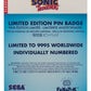 Sonic - The Hedgehog Chapa Sonic, Tails, Knuckles Limited Edition