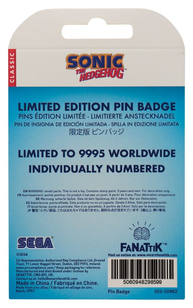 Sonic - The Hedgehog Chapa Sonic, Tails, Knuckles Limited Edition