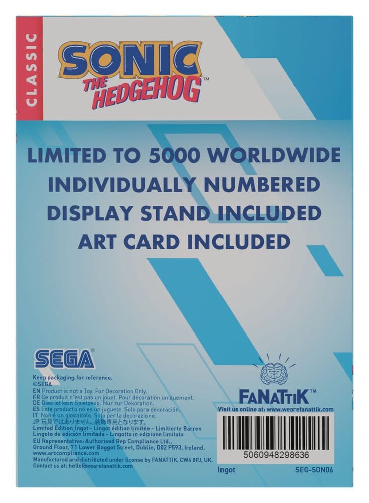 Sonic - The Hedgehog Lingote Limited Edition