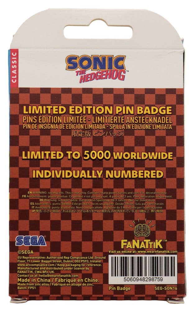 Sonic - The Hedgehog Chapa Dr. Eggman Egg Mobile Chained