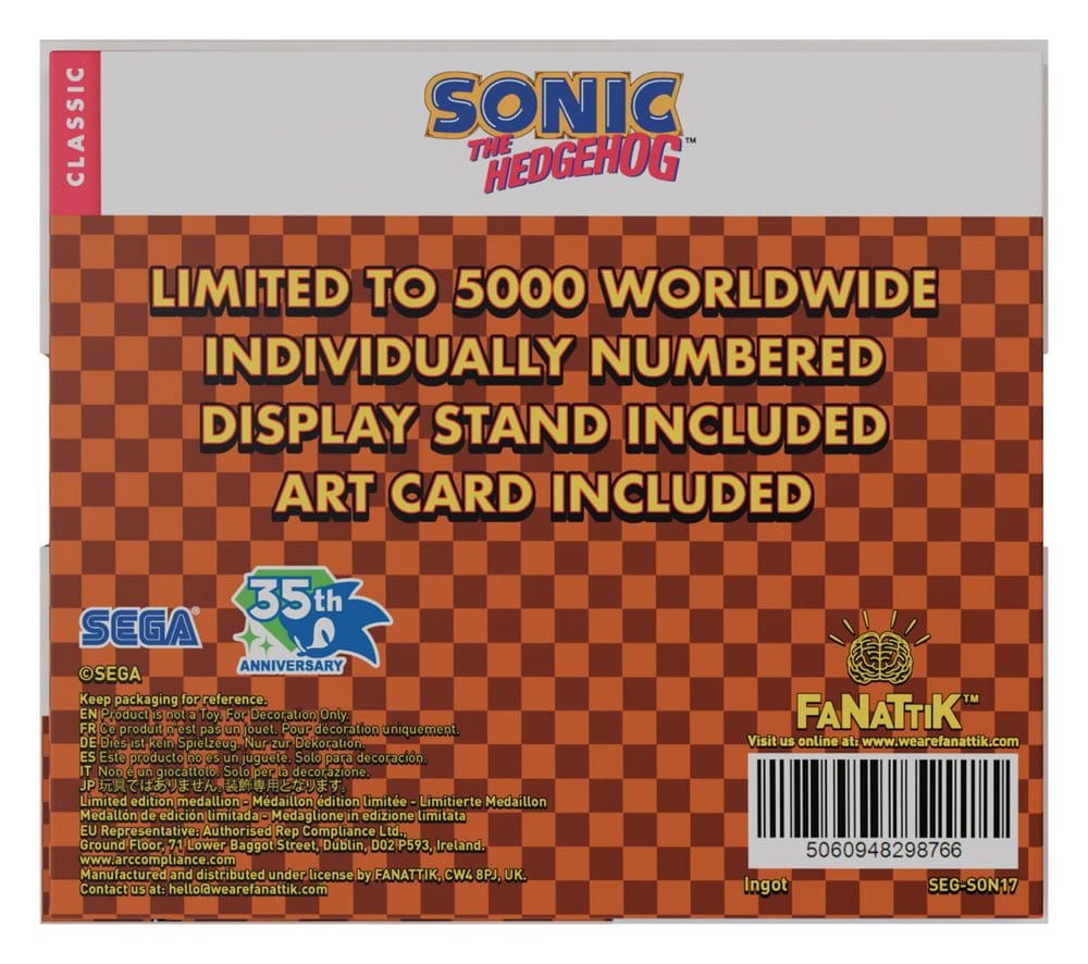 Sonic The Hedgehog Moneda Original Logo