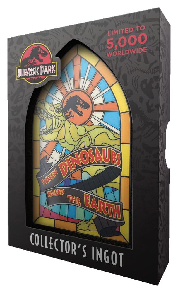 Jurassic Park Lingote Stained Glass Style Metal 11 cm