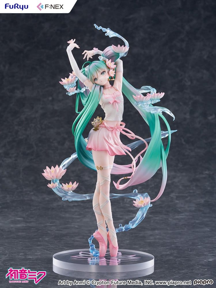 Hatsune Miku F:NEX estatua PVC 1/7 Water lily Ver. 27 cm