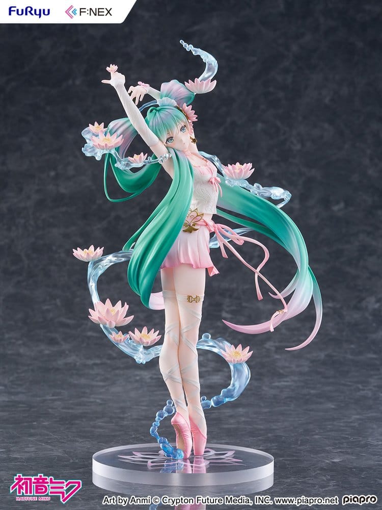 Hatsune Miku F:NEX estatua PVC 1/7 Water lily Ver. 27 cm