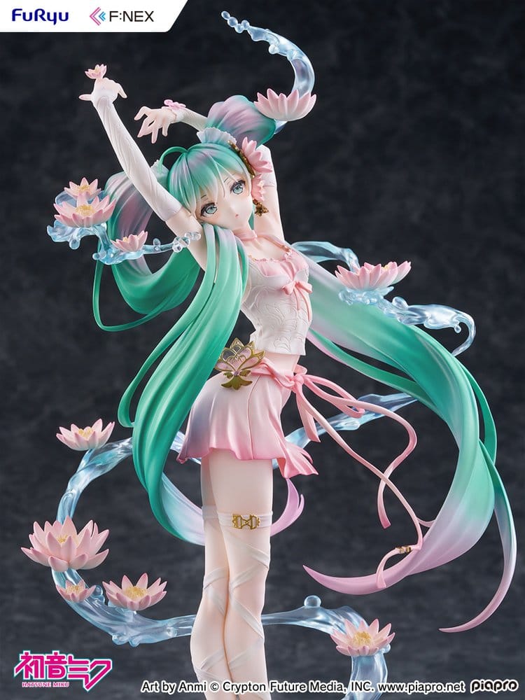 Hatsune Miku F:NEX estatua PVC 1/7 Water lily Ver. 27 cm