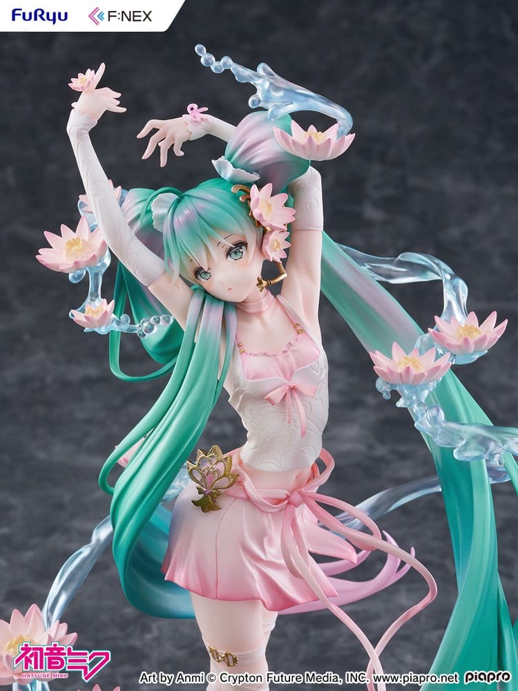 Hatsune Miku F:NEX estatua PVC 1/7 Water lily Ver. 27 cm