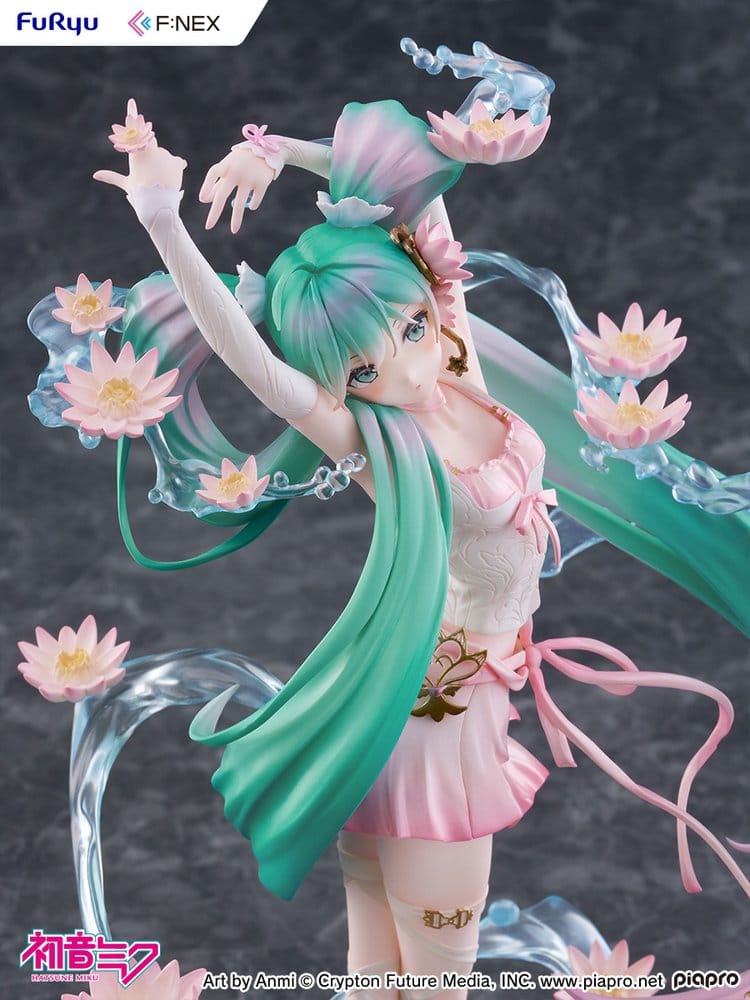Hatsune Miku F:NEX estatua PVC 1/7 Water lily Ver. 27 cm