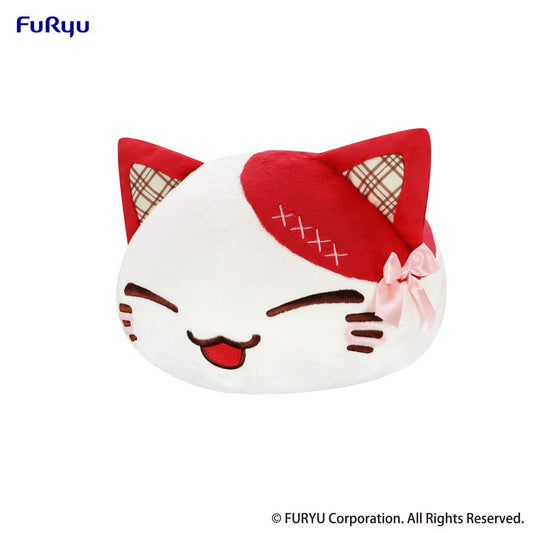 Nemuneko Cat Peluche Sweet Big Plush Red 35 cm