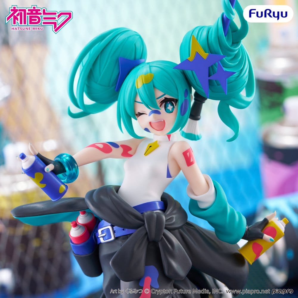 Hatsune Miku Estatua PVC Muchute Paint Girl Another Color Ver. 23 cm