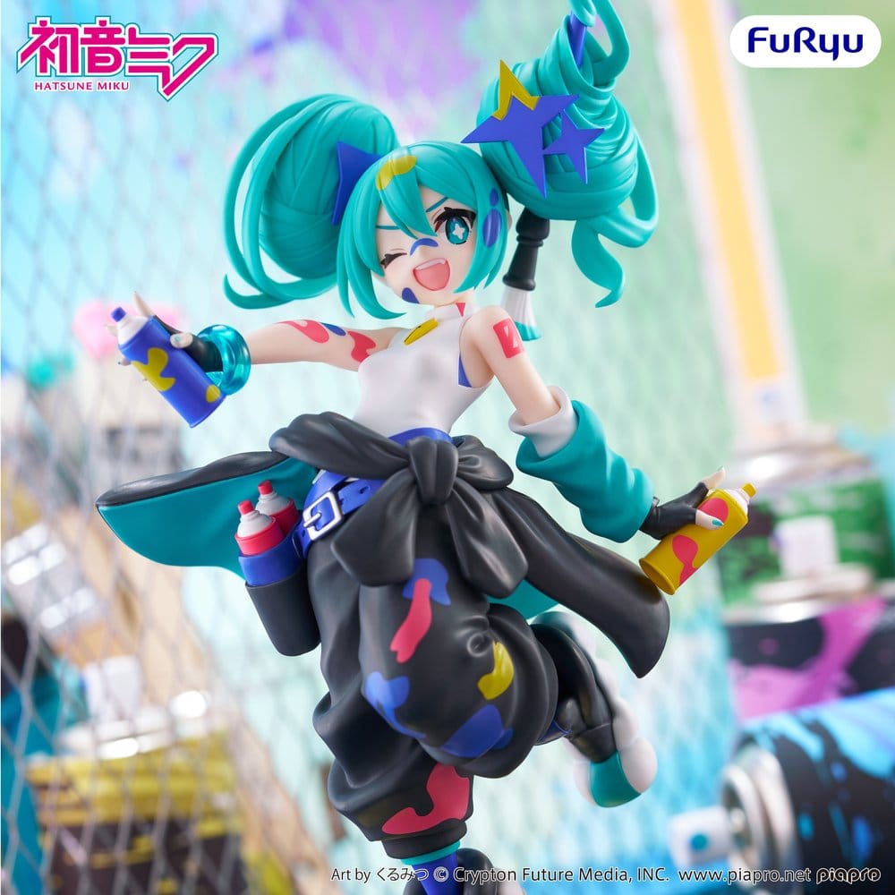 Hatsune Miku Estatua PVC Muchute Paint Girl Another Color Ver. 23 cm
