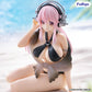 Super Sonico Estatua PVC Noodle Stopper Super Sonico Swimsuit Black Color Ver. 10 cm