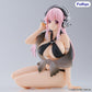 Super Sonico Estatua PVC Noodle Stopper Super Sonico Swimsuit Black Color Ver. 10 cm