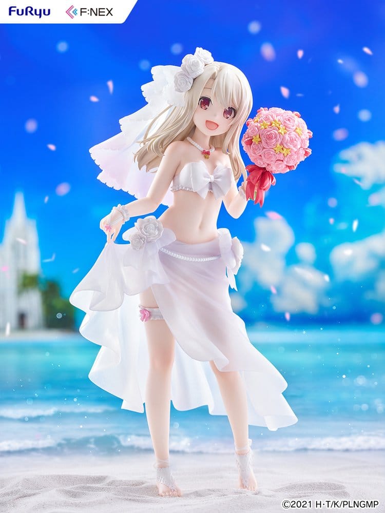 Fate/kaleid liner Prisma Illya: Licht - The Nameless Girl F:NEX Figura PVC 1/7 Illyasviel von Einzbern Wedding Swimsuit Ver. 21 cm