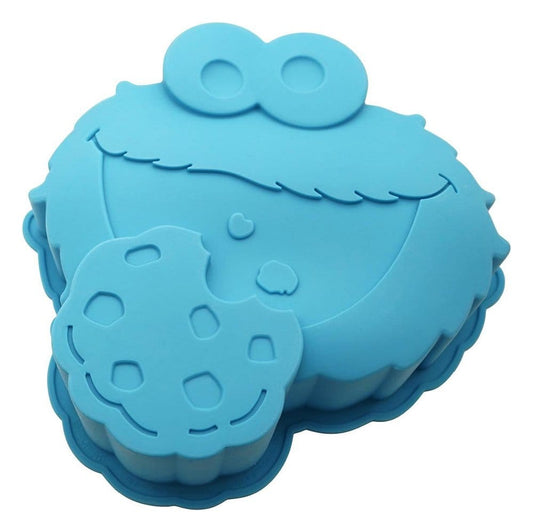 Barrio Sésamo Forma de Silicona Monstruo de las Galletas azul