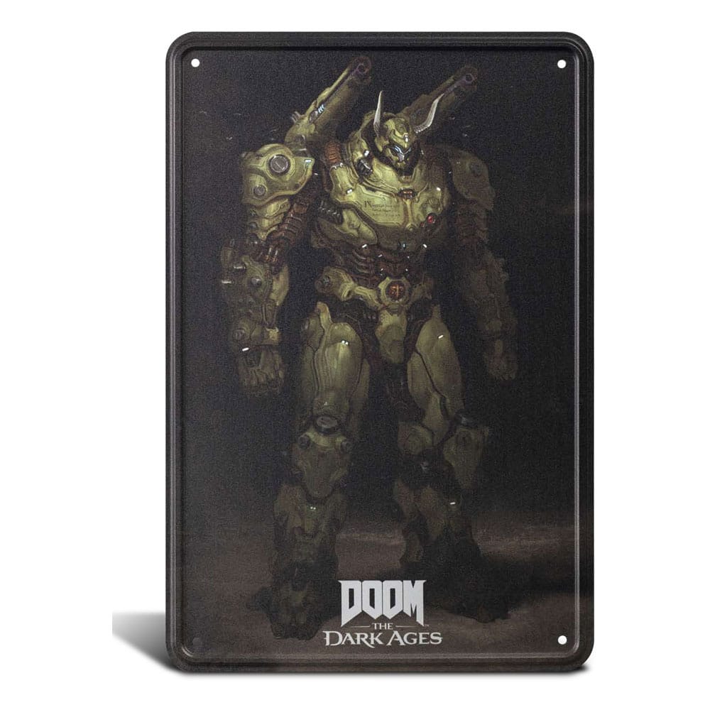 Doom The Dark Ages cartel de metal Atlan  20 x 30 cm