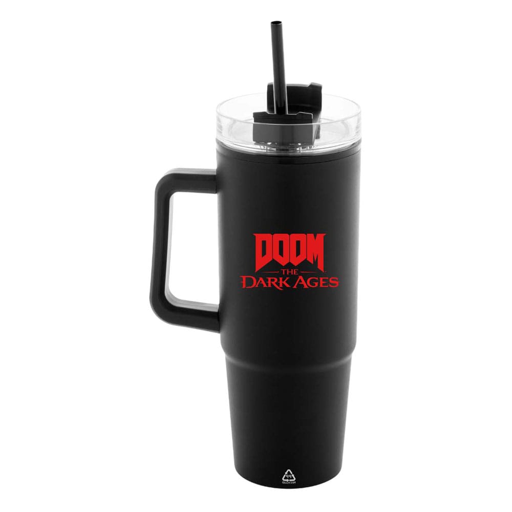 Doom The Dark Ages Taza termo con pajita Shield 1180 ml