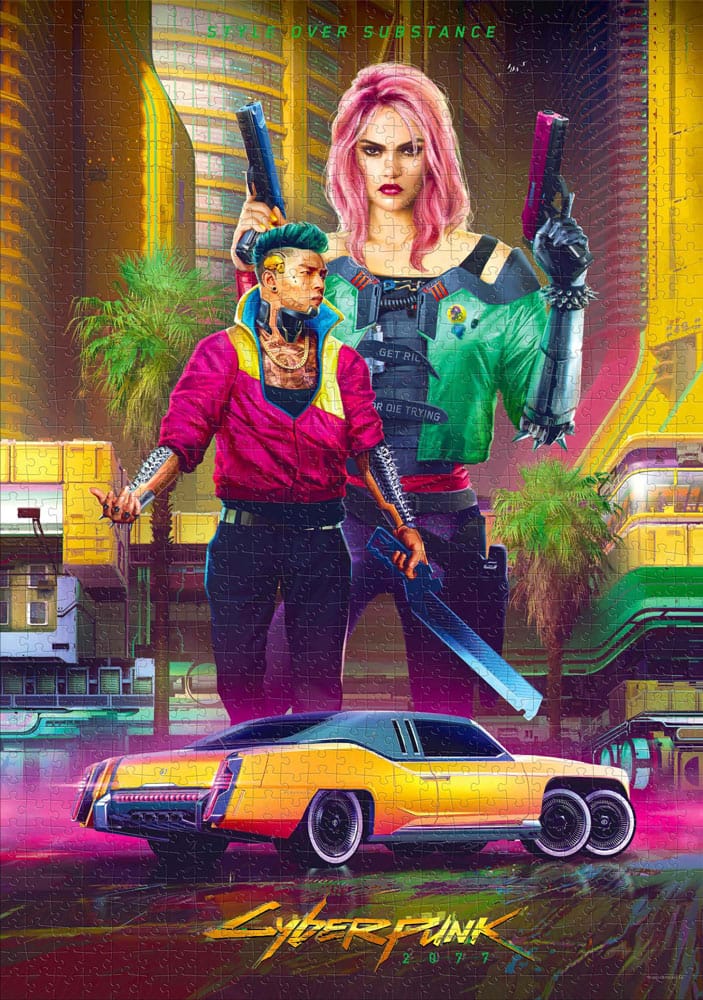 Cyberpunk 2077 Puzzle Kitsch Style (1000 piezas)