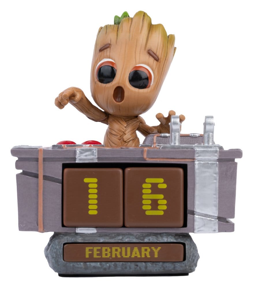 Marvel Calendario perpetuo 3D Groot Death Button 12 cm