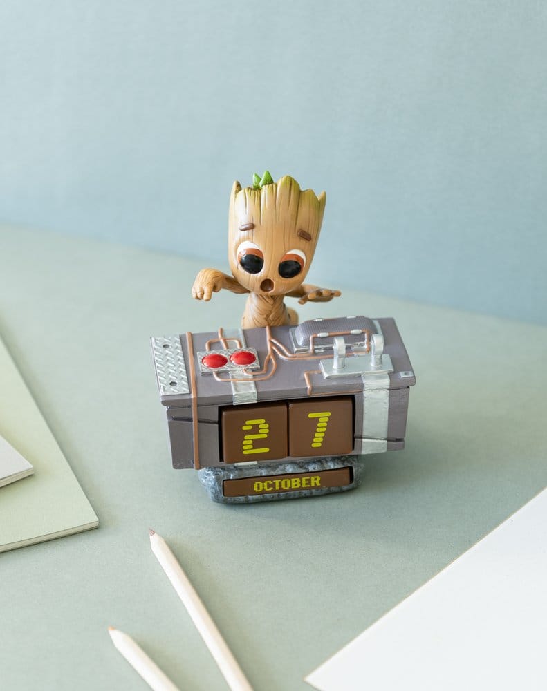 Marvel Calendario perpetuo 3D Groot Death Button 12 cm