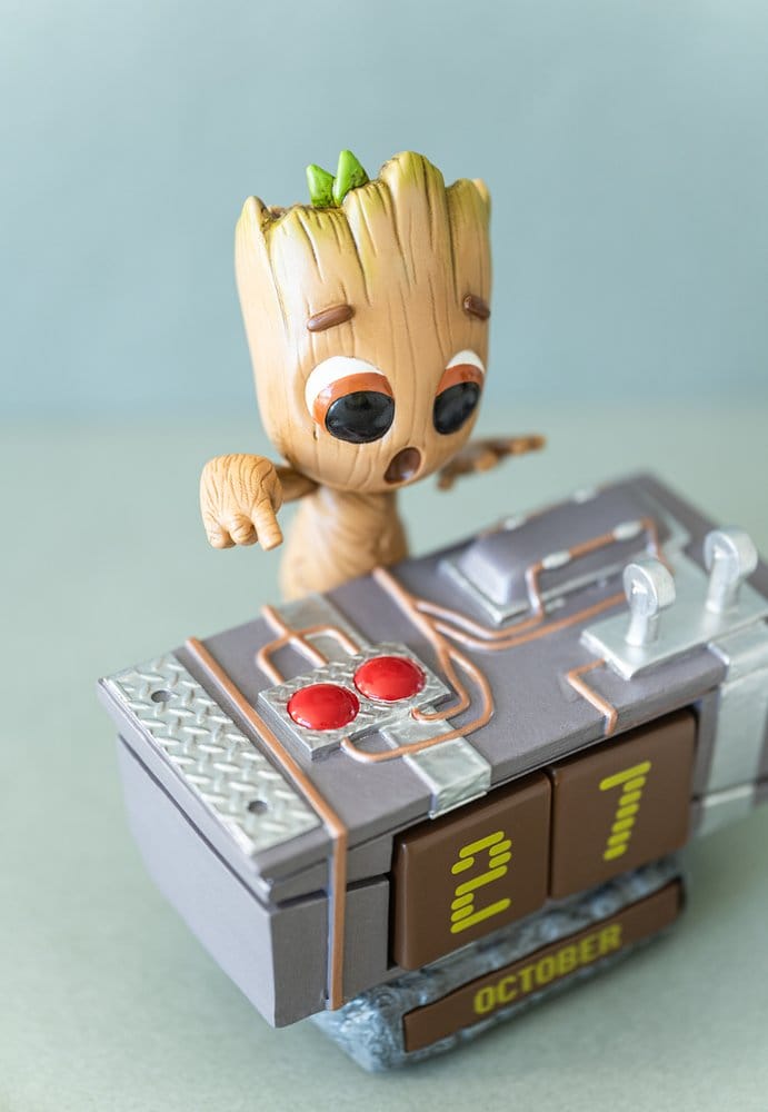 Marvel Calendario perpetuo 3D Groot Death Button 12 cm