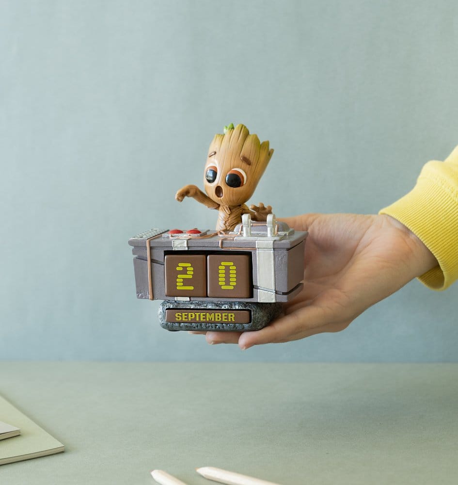 Marvel Calendario perpetuo 3D Groot Death Button 12 cm
