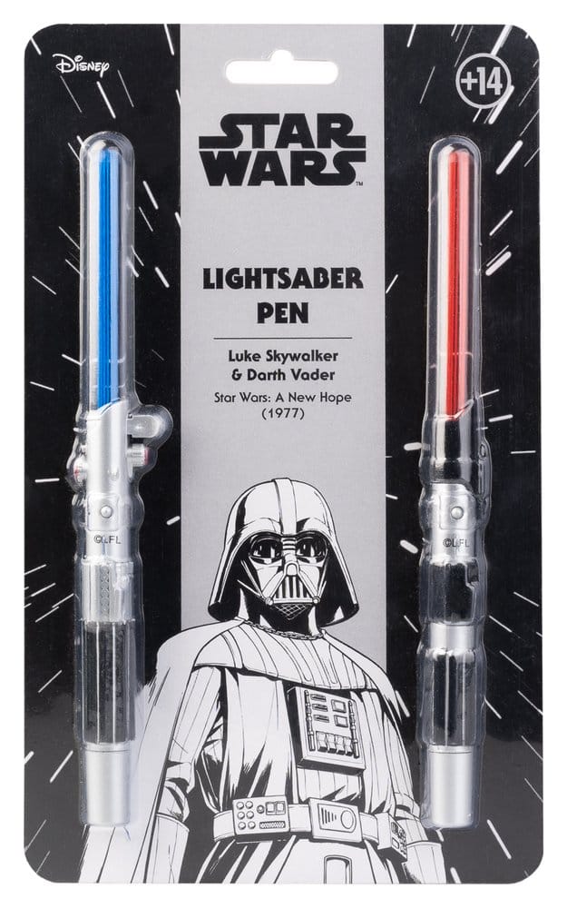 Star Wars Set de 2 Bolígrafos de Sable de Luz  Luke Skywalker & Darth Vader
