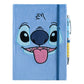 Stitch Cuaderno Peluche A5 Premium con bolígrafo Tropical