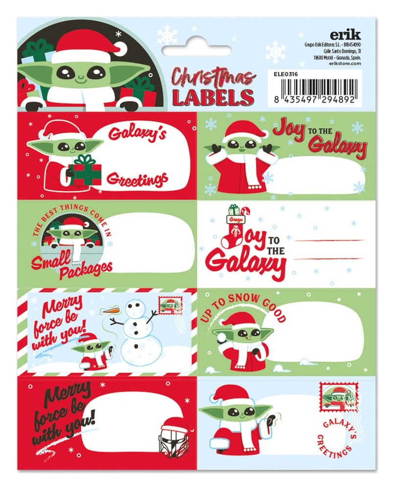 Star Wars Etiquetas Autoadhesivas Navidad