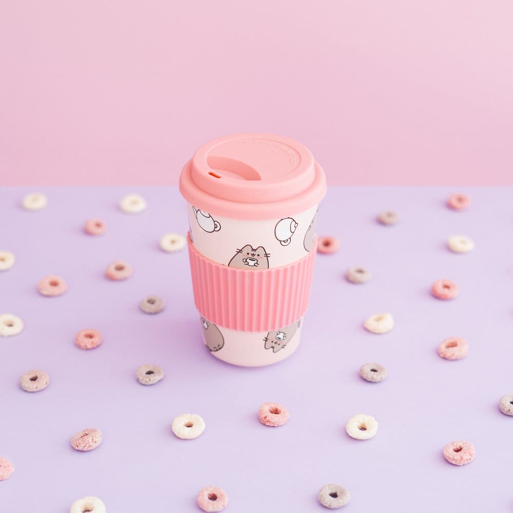 Pusheen Taza de Cerámica con Tapa 400 ml
