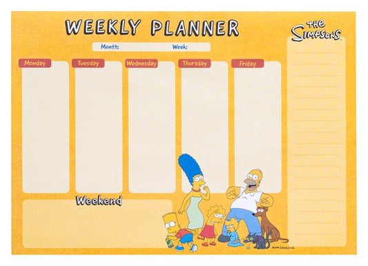 Los Simpson Planificador Semanal A4