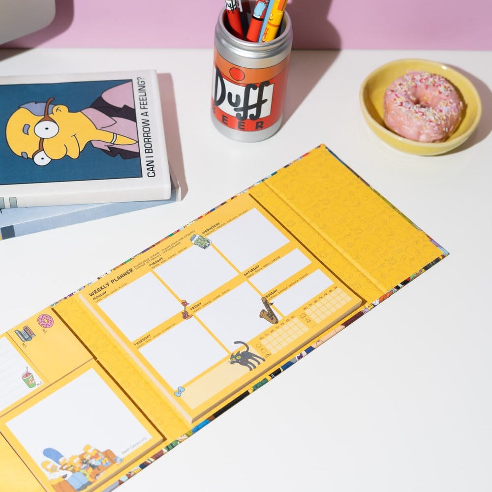 Los Simpson Planificador Semanal con Notas Adhesivas 19 x 17 cm