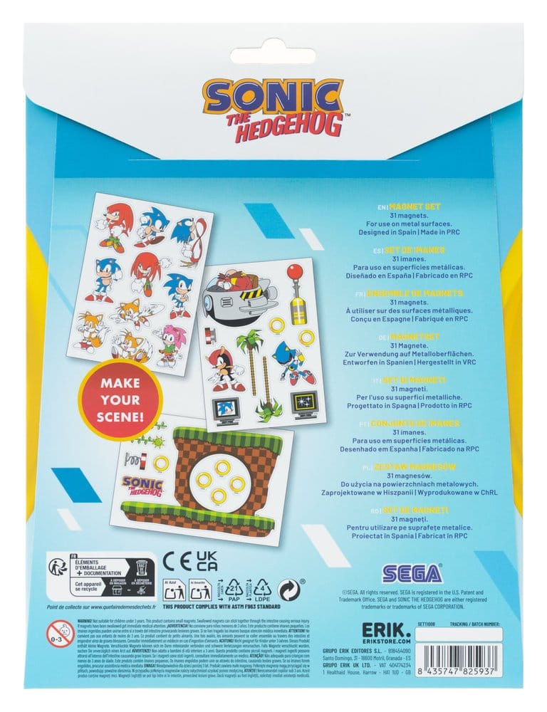 Sonic Set de Imanes Troquelados