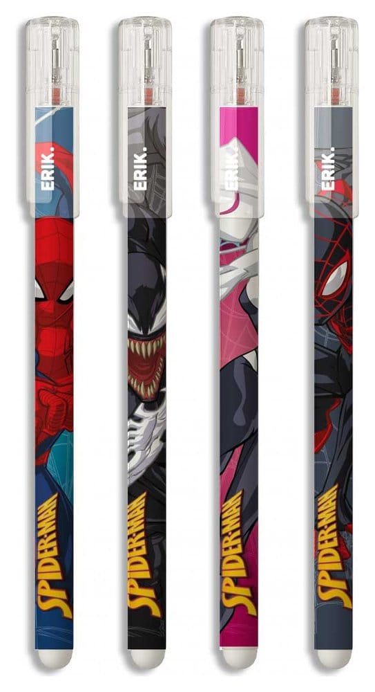 Spider-Man Bolígrafo Borrable Set de 4