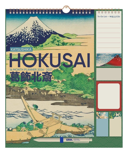 Hokusai Planificador de pared 2026/27 30 x 34 cm