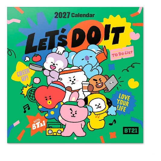 BT21 Calendario de pared 2027 30 x 30 cm