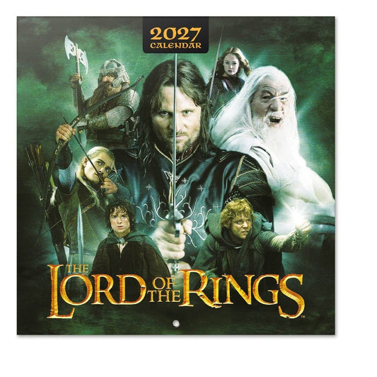 El Señor de los Anillos Calendario de pared 2027 30 x 30 cm