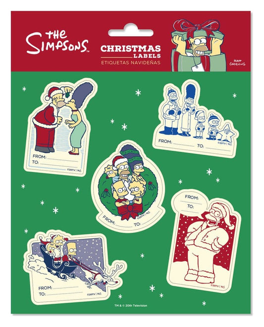 Los Simpson Etiquetas de Navidad Autoadhesivas Premium (10)