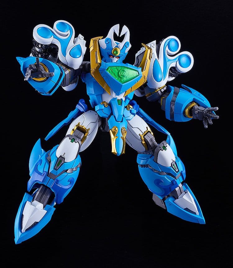 Mado King Granzort Maqueta Plastic Model Kit Moderoid King's Style Aquabeat Gold Edition 18 cm