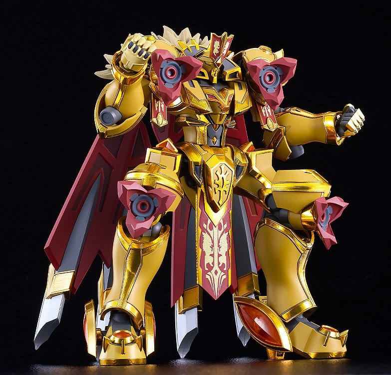 Knight's & Magic Maqueta Plastic Model Kit Moderoid Goldleo: Royal Metallic Ver. 14 cm