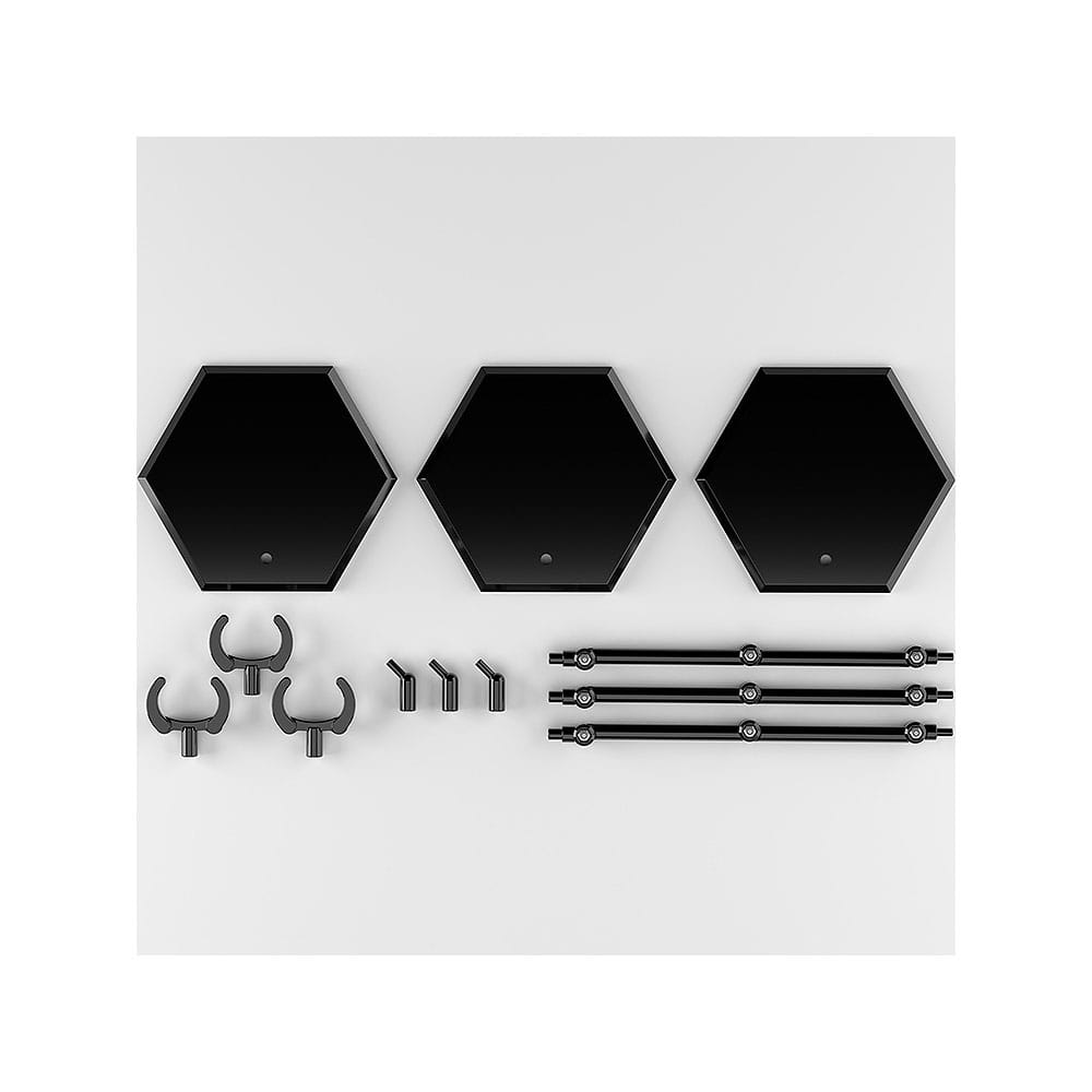 The Simple Stand Mini Nendoroid More Pack de 3 Caballetes para Mini Figuras Black Hex Type - Z POP Toys