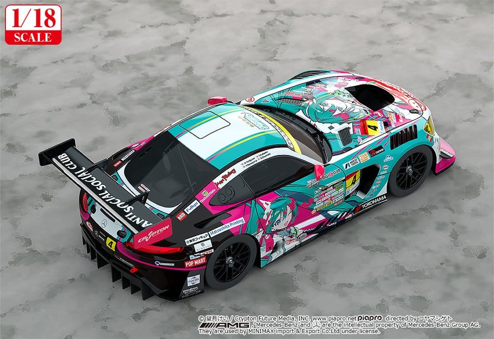 Hatsune Miku GT Project Vehículo 1/18 Good Smile Hatsune Miku AMG 2025 Season Opening Ver. 26 cm