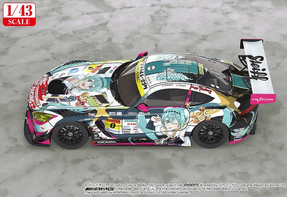 Hatsune Miku GT Project Vehículo 1/43 Good Smile Hatsune Miku AMG 2018 Final Race Ver. 11 cm